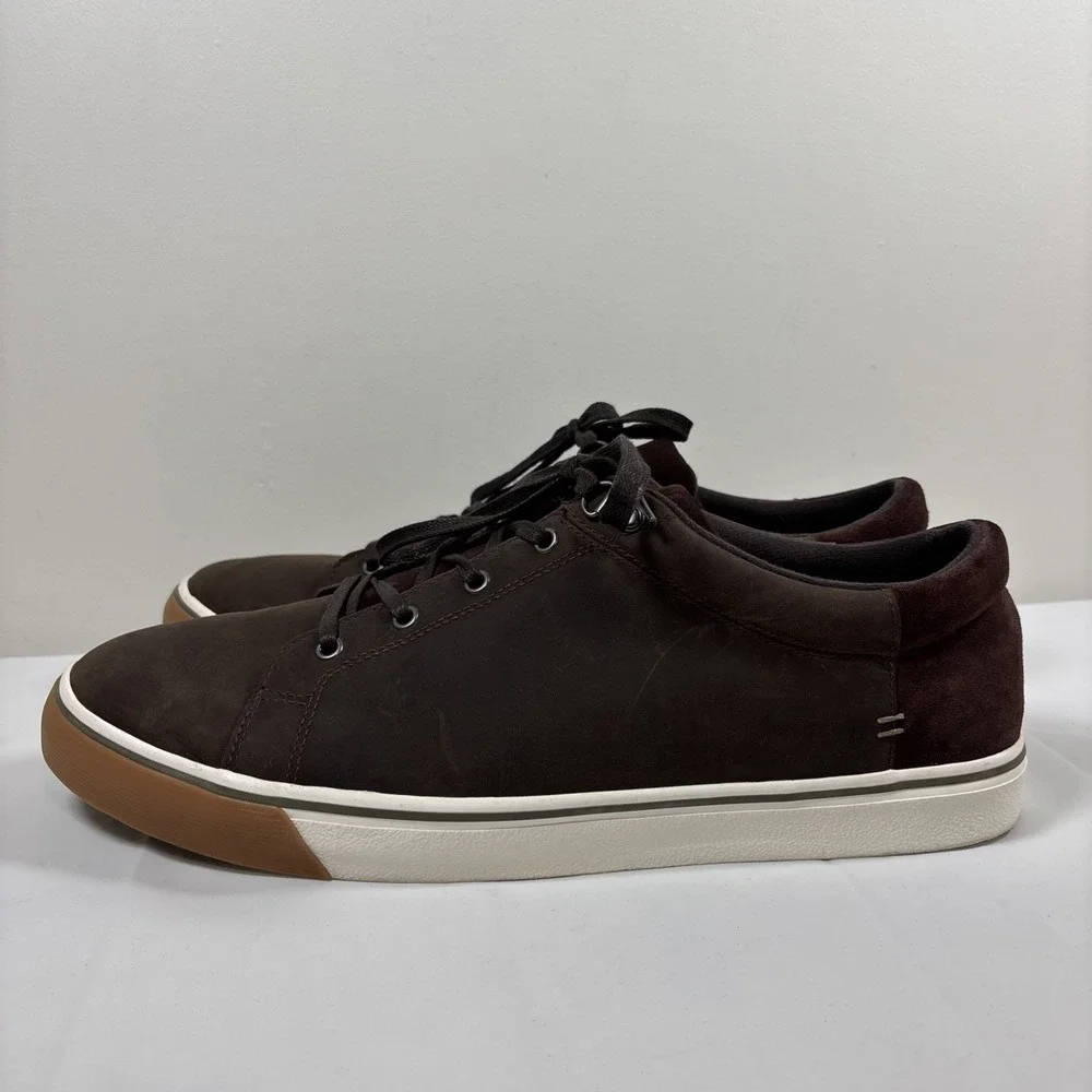 UGG Brock II Men's 13 Waterproof Sneakers Grizzly Brown Leather Suede 1098549